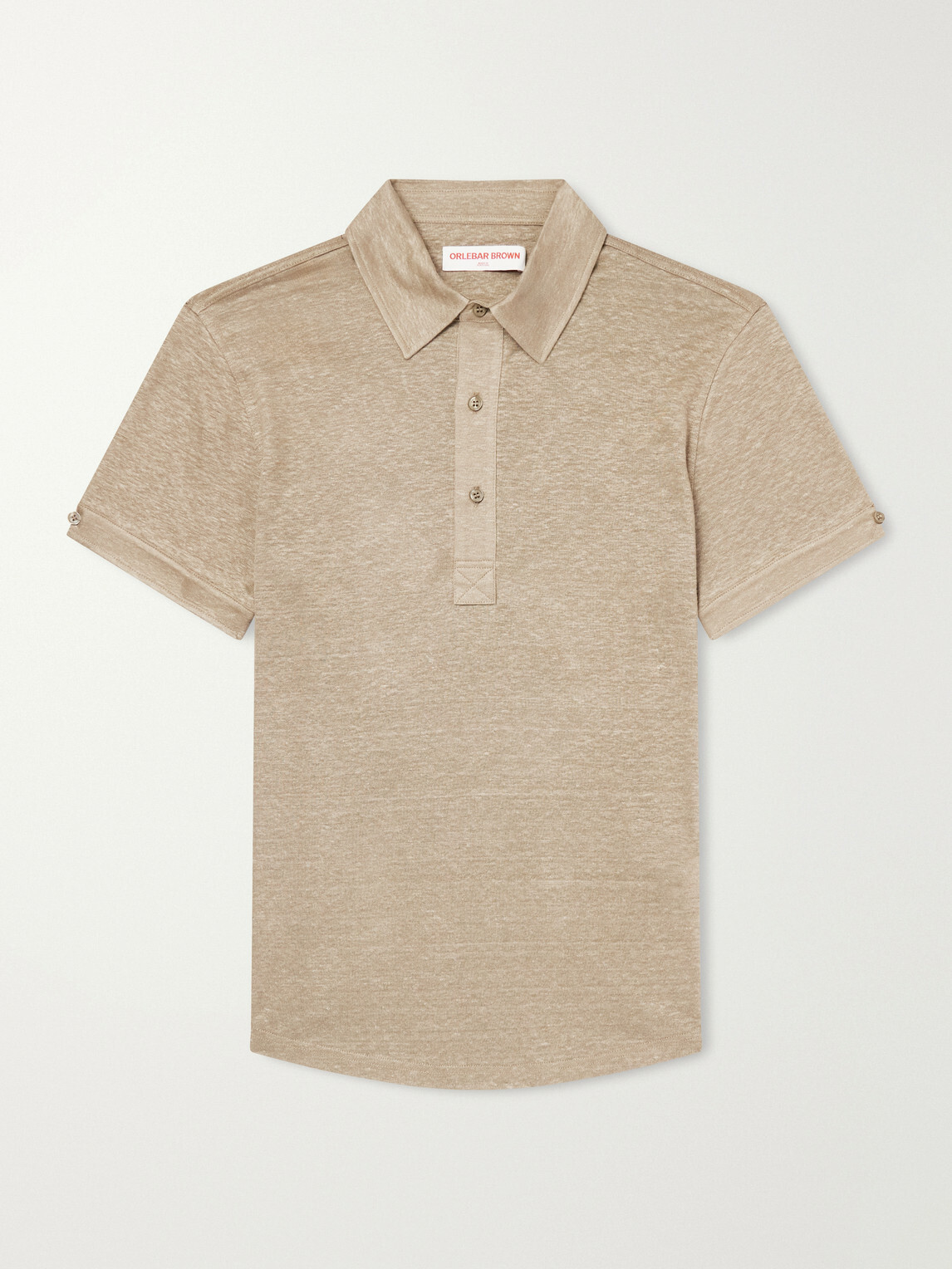 Orlebar Brown - Sebastian Linen-Jersey Polo Shirt - Brown