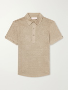 Orlebar Brown - Sebastian Linen-Jersey Polo Shirt - Brown