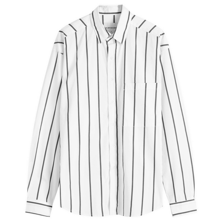 Photo: MKI Men's Striped Shirt in Black Stripe