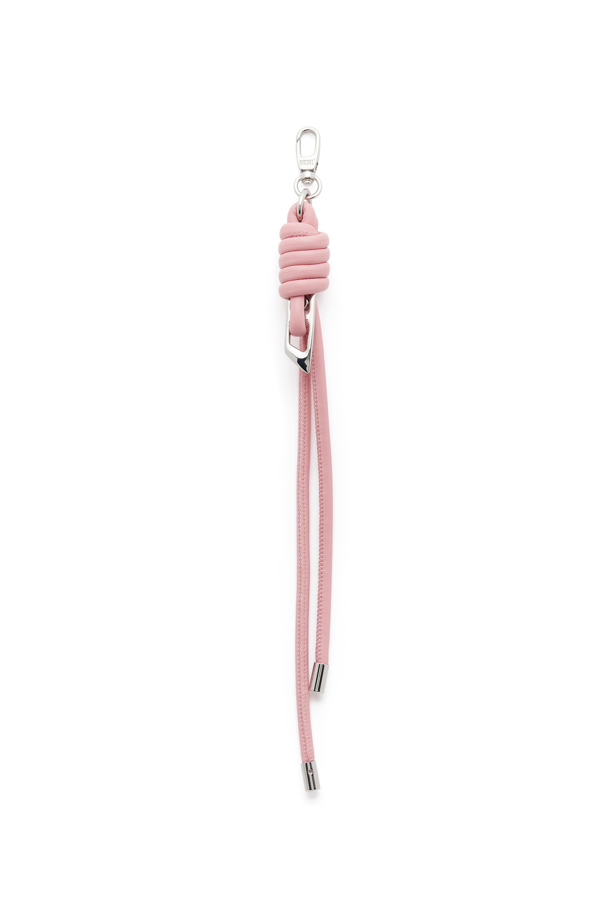 Diesel Knotted-straps charm in metal and PU - Charms and Keyrings - Unisex - Pink