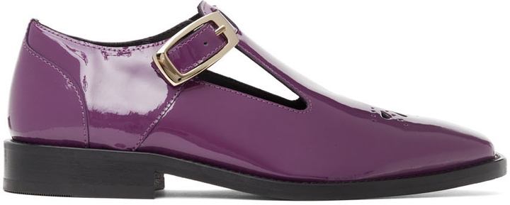 Photo: Ernest W. Baker Purple Patent T-Bar Monkstraps