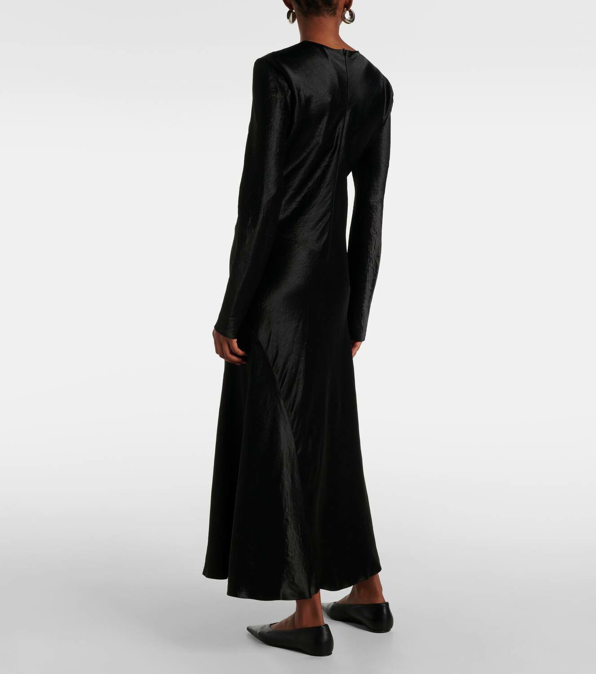 max mara elogio satin maxi dress Max Mara Elogio Satin Maxi Dress