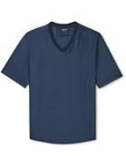 Giorgio Armani - Silk T-Shirt - Blue