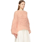 Loewe Pink Knit Anagram Sweater