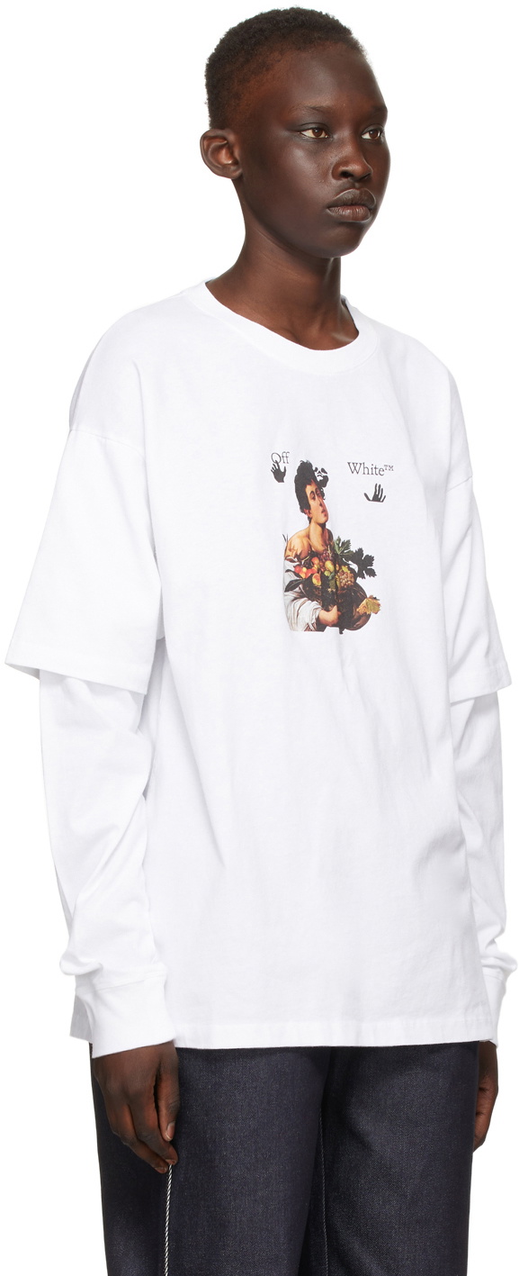 Off-White White Caravaggio Boy Long Sleeve T-Shirt