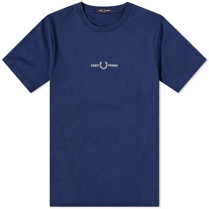 Photo: Fred Perry Authentic Men's Embroidered T-Shirt in French Navy
