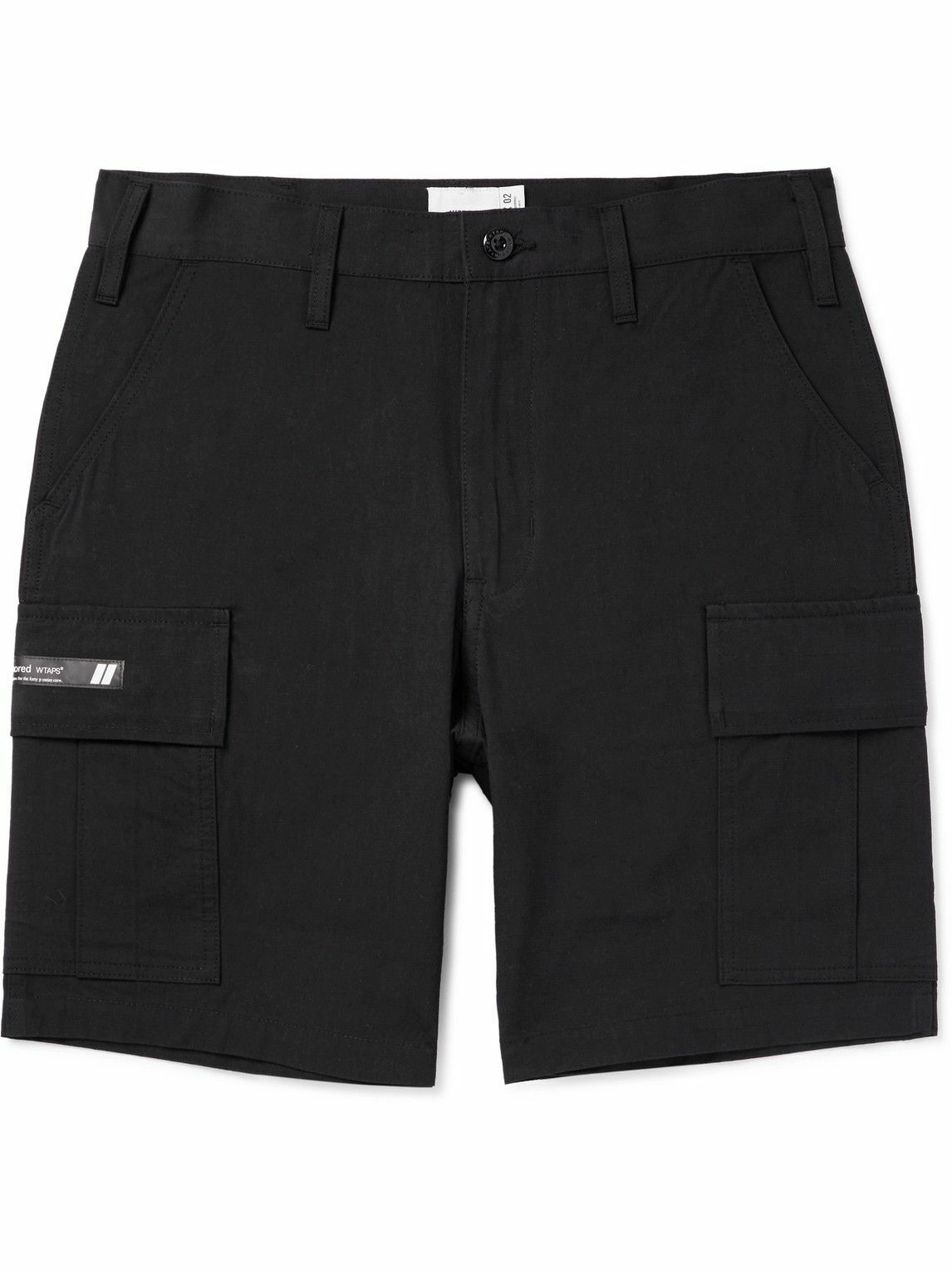 WTAPS - Straight-Leg Logo-Appliquéd Cotton-Blend Cargo Shorts 