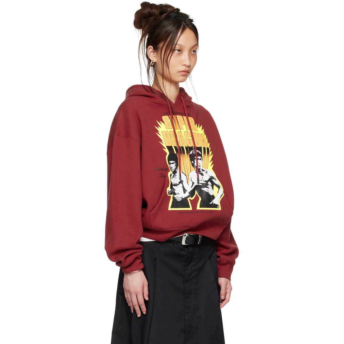 LU'U DAN BRUCE LEE x LỰU ĐẠN Red Heavy Weight Gym Hoodie