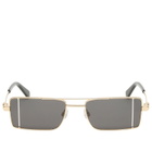 Off-White Sunglasses Cortez Sunglasses in Gold/Dark Grey 