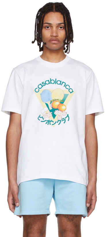 Photo: Casablanca White Organic Cotton T-Shirt