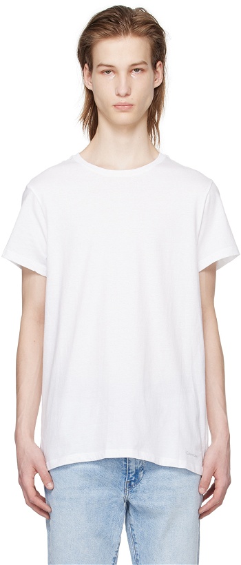 Photo: Calvin Klein Underwear Three-Pack White T-Shirts