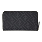 Fendi Black and Yellow Forever Fendi Zip Continental Wallet