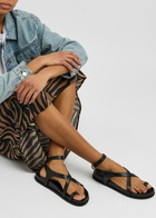 A.emery Jalen Slim Leather Sandals Black