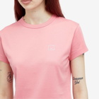Acne Studios Women's Face Baby T-Shirt in Tango Pink