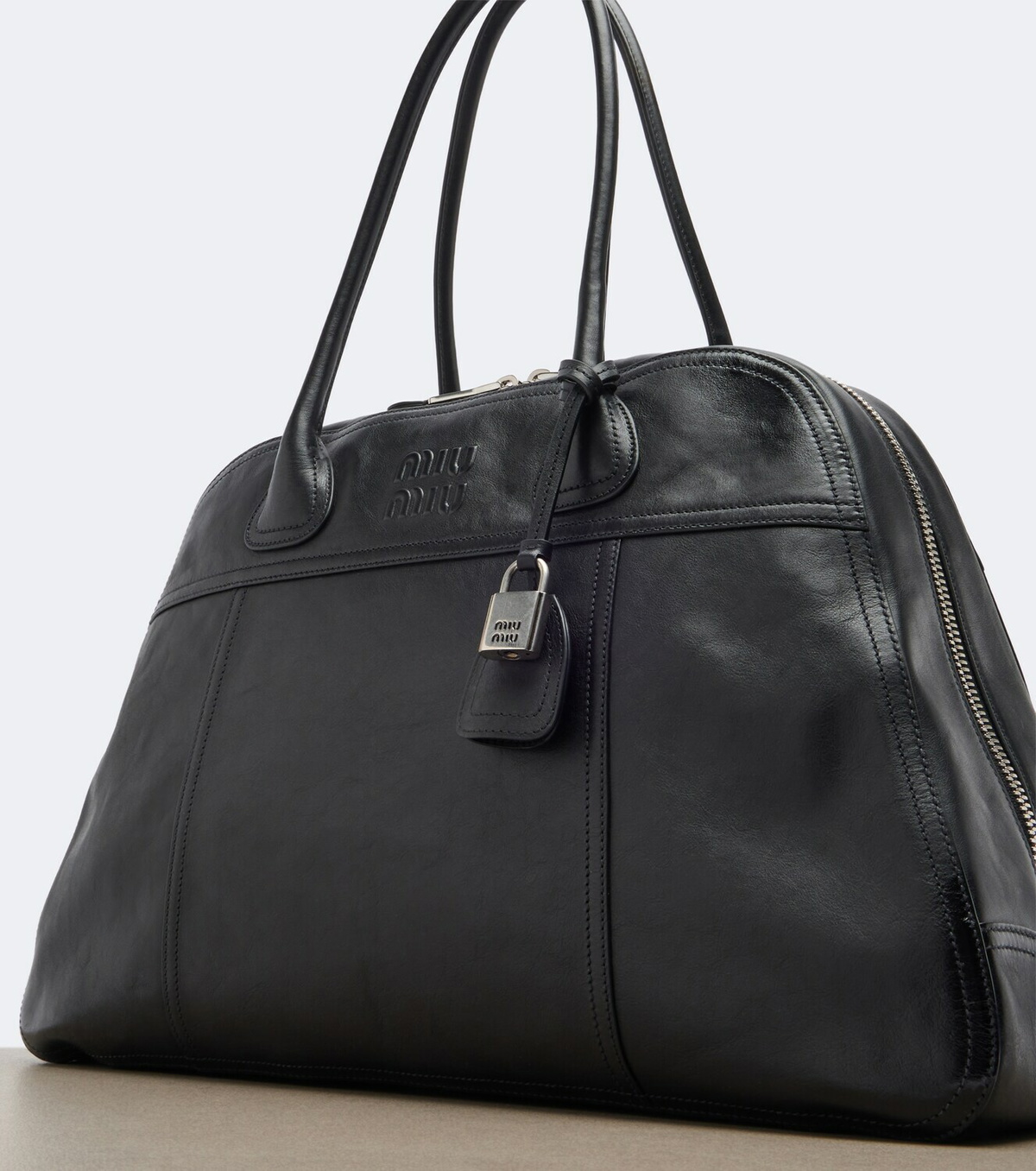 Miu Miu Vivant leather bowling bag