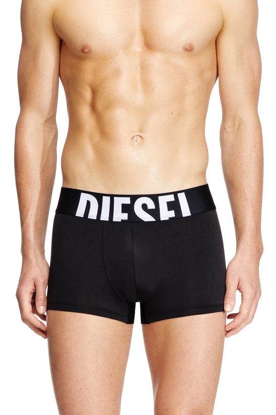 Photo: Diesel Three-pack boxer briefs in microfibre - Trunks Mens in Black