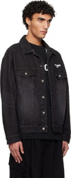 We11done Black '1506' Denim Trucker Jacket