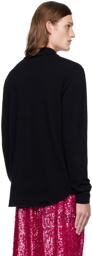 Dries Van Noten Black Patch Cardigan