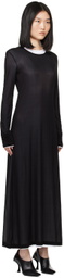 Helmut Lang Black & White Double Layer Maxi Dress