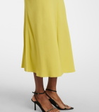 Victoria Beckham Bela gathered crêpe satin midi dress