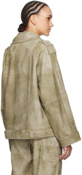 REMAIN Birger Christensen Taupe Faded Leather Jacket