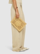 TORY BURCH Ella Crochet Straw Pouch