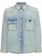 VALENTINO - Cotton Denim Long Sleeve Shirt