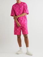 Marni - Straight-Leg Logo-Print Cotton-Jersey Shorts - Pink