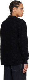 Soulland Black Robert Plush Long Sleeve Polo