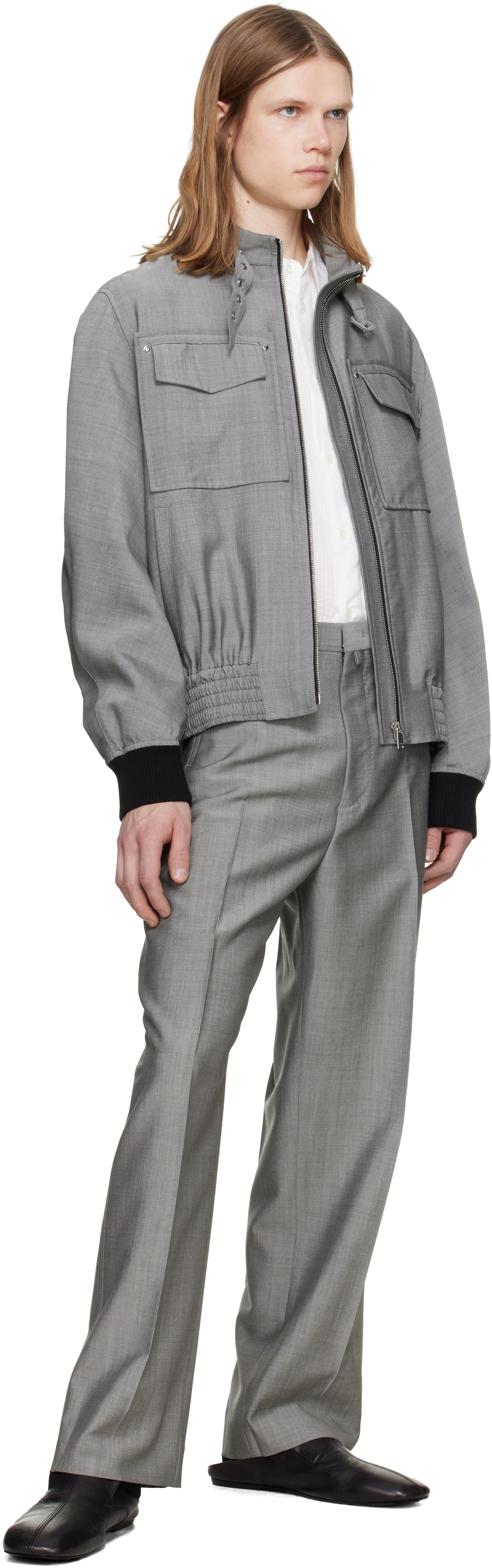 Lanvin Gray Straight Trousers