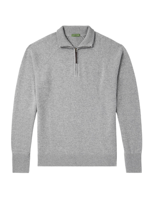 Photo: Sid Mashburn - Cashmere Half-Zip Sweater - Gray