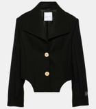 Patou Cropped wool-blend jacket