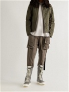 Rick Owens - Leather Knee-High Sneakers - Gray