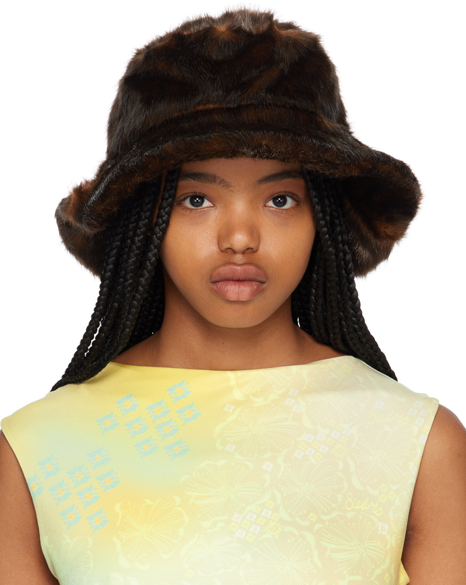 Stand Studio Brown Wera Oversized Bucket Hat Stand Studio