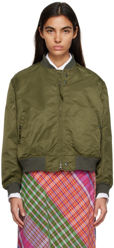 Photo: Engineered Garments Khaki Aviator Bomber Jacket