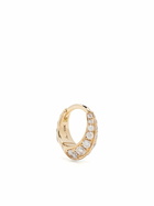 Lizzie Mandler Fine Jewelry 18K Yellow Gold Mini Crescent Diamond Single Hoop Earring