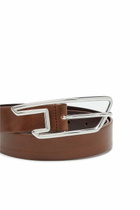 Diesel 3cm belt in pull-up leather - Belts Womens in Brown