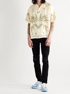 AMIRI - Camp-Collar Printed Silk-Twill Shirt - Neutrals