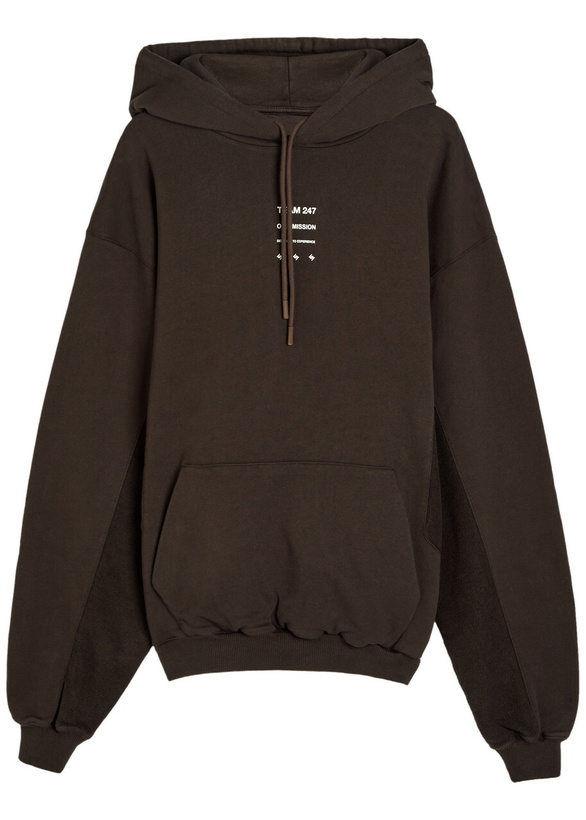Photo: Represent 247 Uprising Hooded Cotton Sweatshirt Brown