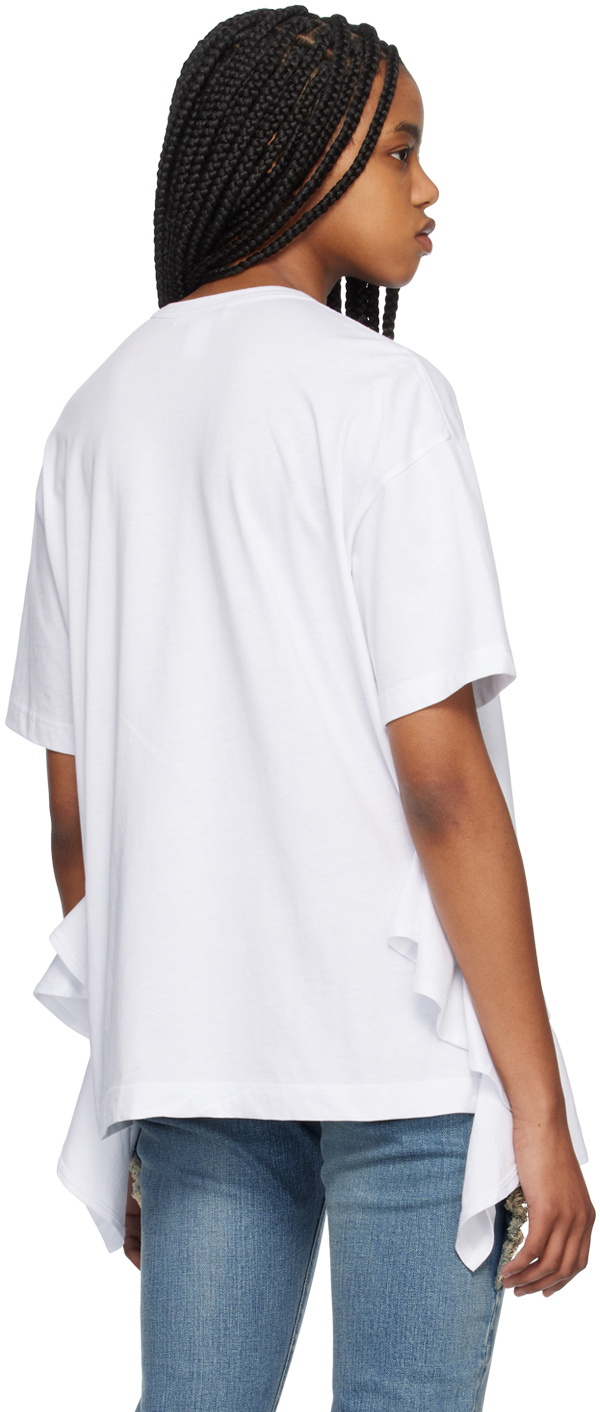 Comme des Garçons Shirt White Ruffled T-Shirt