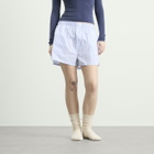 Calvin Klein Women's Cotton Poplin Sleep Short in Sera Stripe Blue Descent