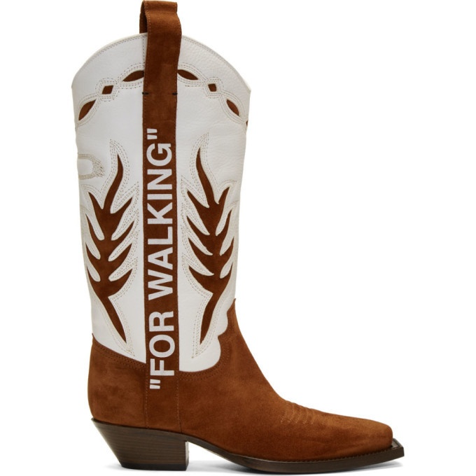Photo: Off-White Brown and White Cowboy Boots