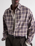SAGE NATION - Chisholm Checked Flannel Shirt - Brown