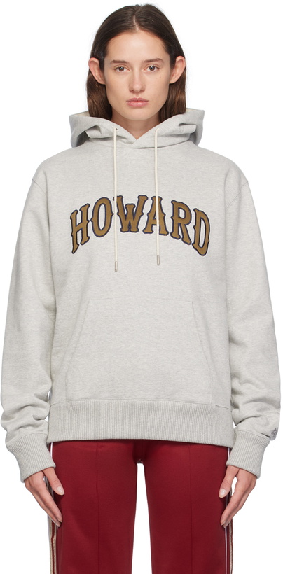 Photo: Wales Bonner Gray Howard University Edition 'Howard' Hoodie