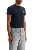 A. P.C. cropped t-shirt in dark blue organic cotton Blue