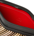 Christian Louboutin - Skypouch Studded Full-Grain Leather Pouch - Black