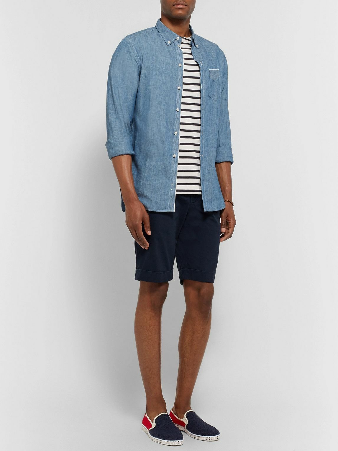 RIVIERAS - Cotton-Mesh and Canvas Espadrilles - Red
