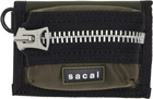 sacai Khaki Pocket Trifold Wallet