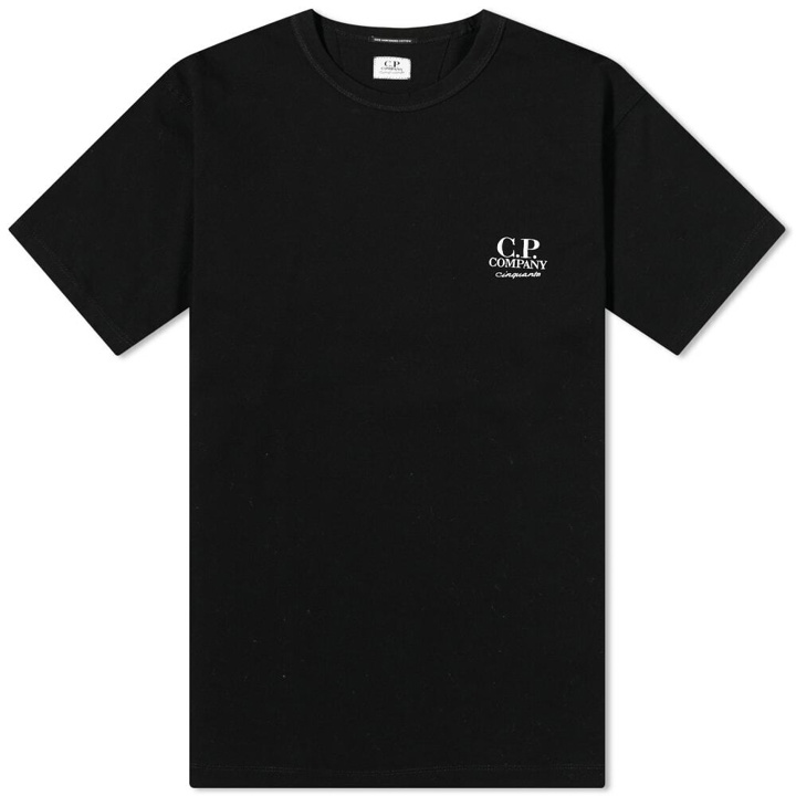 Photo: C.P. Company Men's 50 Logo T-Shirt in Black