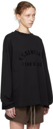 Fear of God ESSENTIALS Black Crewneck Long Sleeve T-Shirt